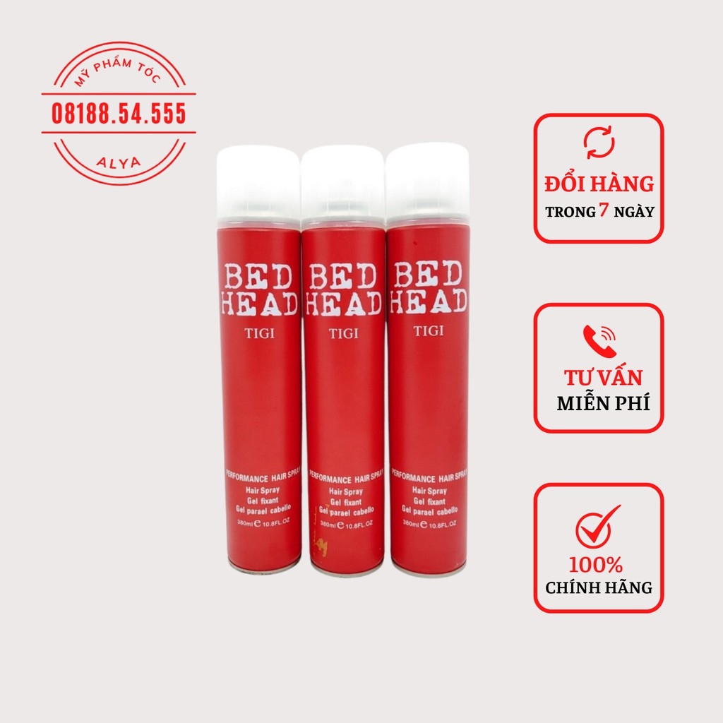 Gôm xịt tóc keo xịt tóc tigi bed head hard head - 380ml. tạo kiểu và giữ nếp cho tóc. hàng chính hãng