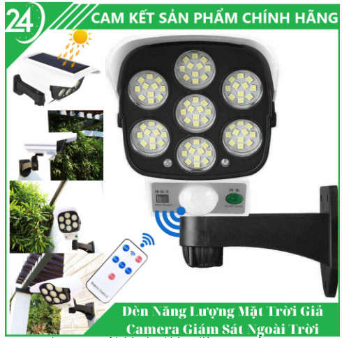 Đèn Năng Lượng Mặt Trời JD-2178T Giả Camera Giám Sát Ngoài Trời Chống Trộm || Tự động sáng khi có người đến gần,Tự động sáng khi trời tối, Chống nước chống bụi IP66, Sử dụng 6 tiếng, Có 3 chế độ, Có điều khiển từ xa