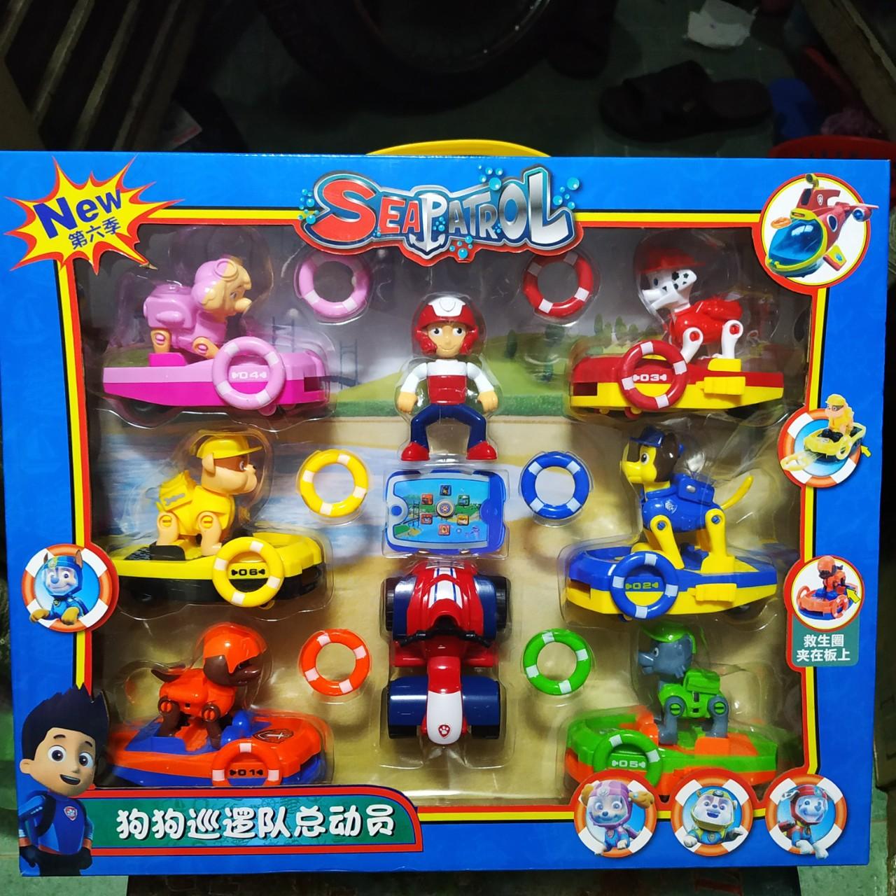[HCM]Bộ 6 Chó Lướt Ván Cứu Hộ Sea Paw Patrol - Đồ Chơi Mô Hình Sea Patrol
