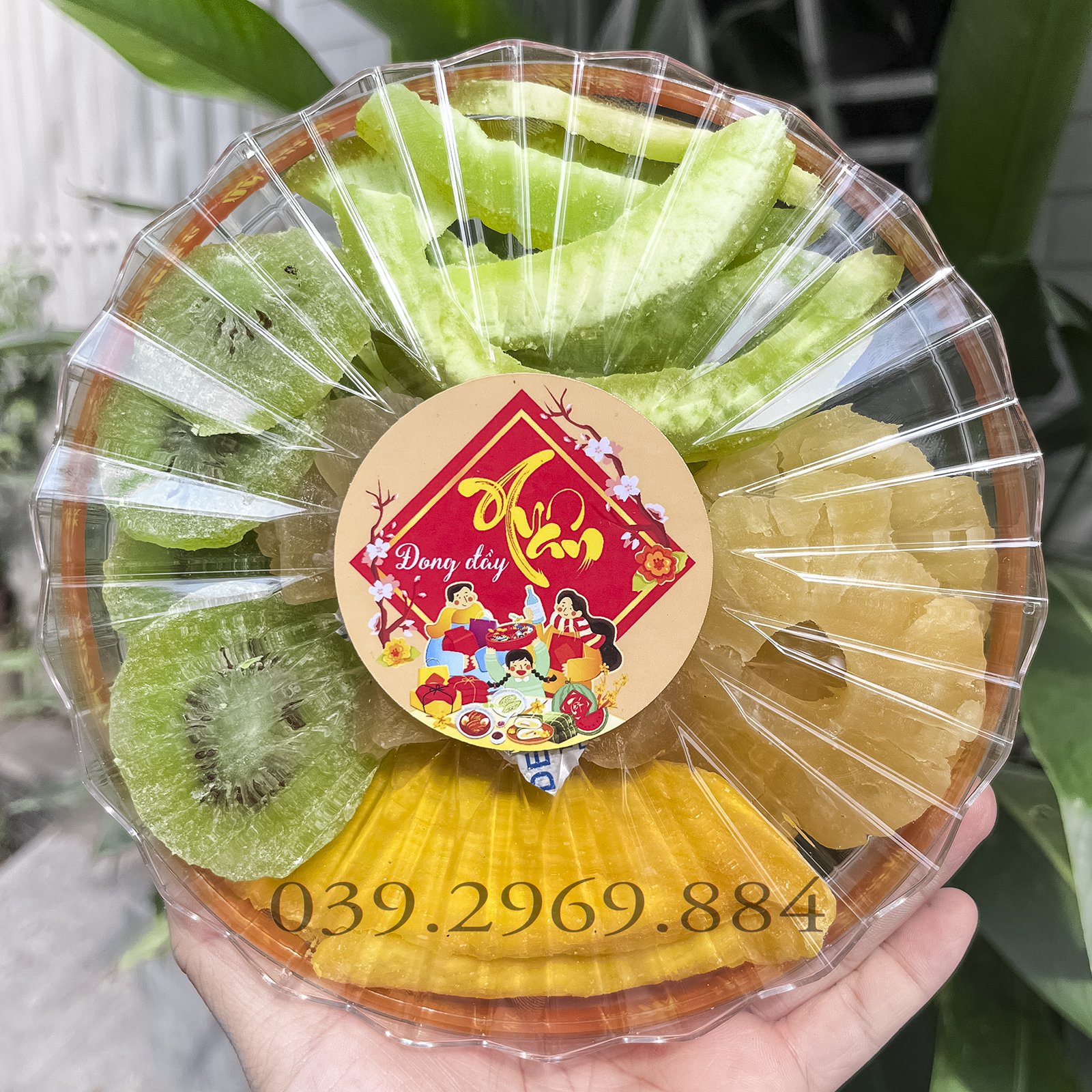 Khay 400G mứt trái cây sấy dẻo mix 5 loại