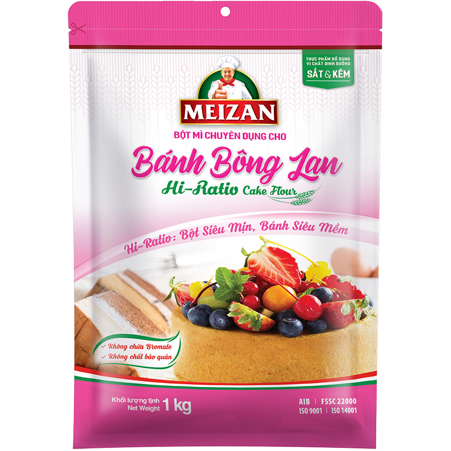 Bột mì làm bánh bông lan meizan 1kg
