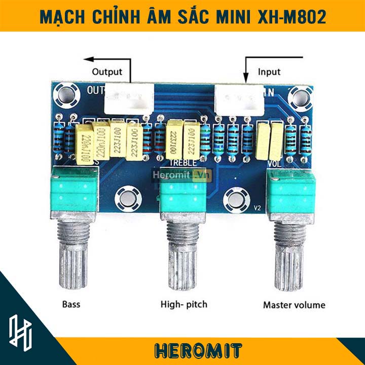 Mạch âm sắc mini hifi bass treble volume