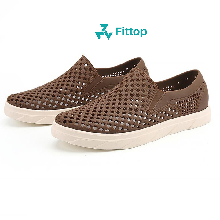 Giày Nhựa Nam Cao Cấp Siêu Êm Đi Biển Du Lịch Đi Mưa FITTOP GIAY-018-1