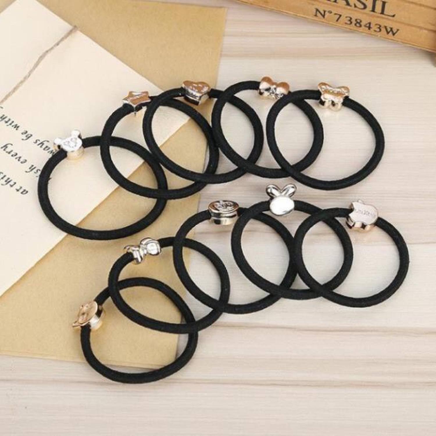 Dây thun buộc tóc nữ có đính charm dễ thương dây buộc tóc nữ chipchipgiadung day thun buoc toc nu sieu re chipchipgiadung