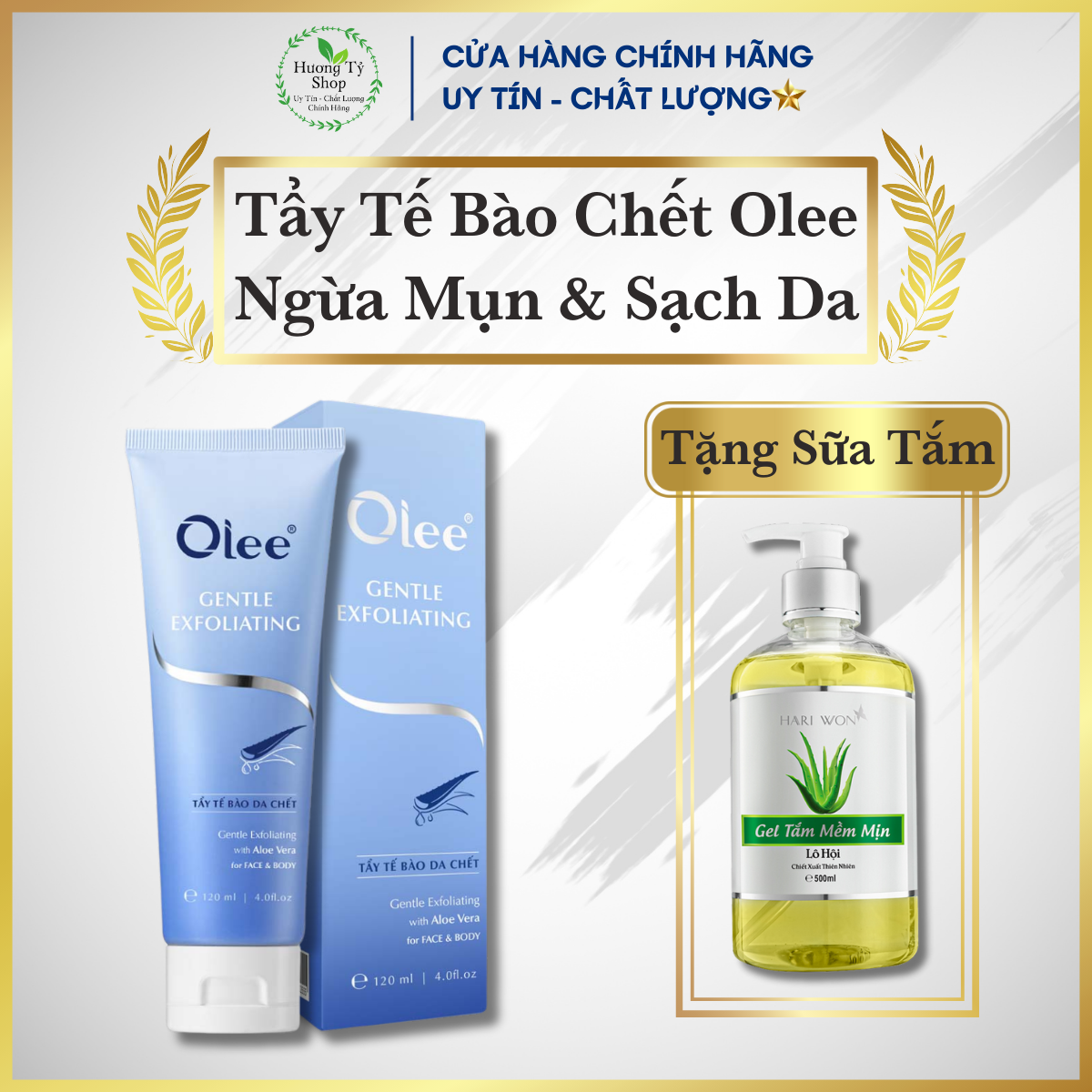 Tẩy tế bào chết olee làm sạch da, ngừa mụn và mờ thâm