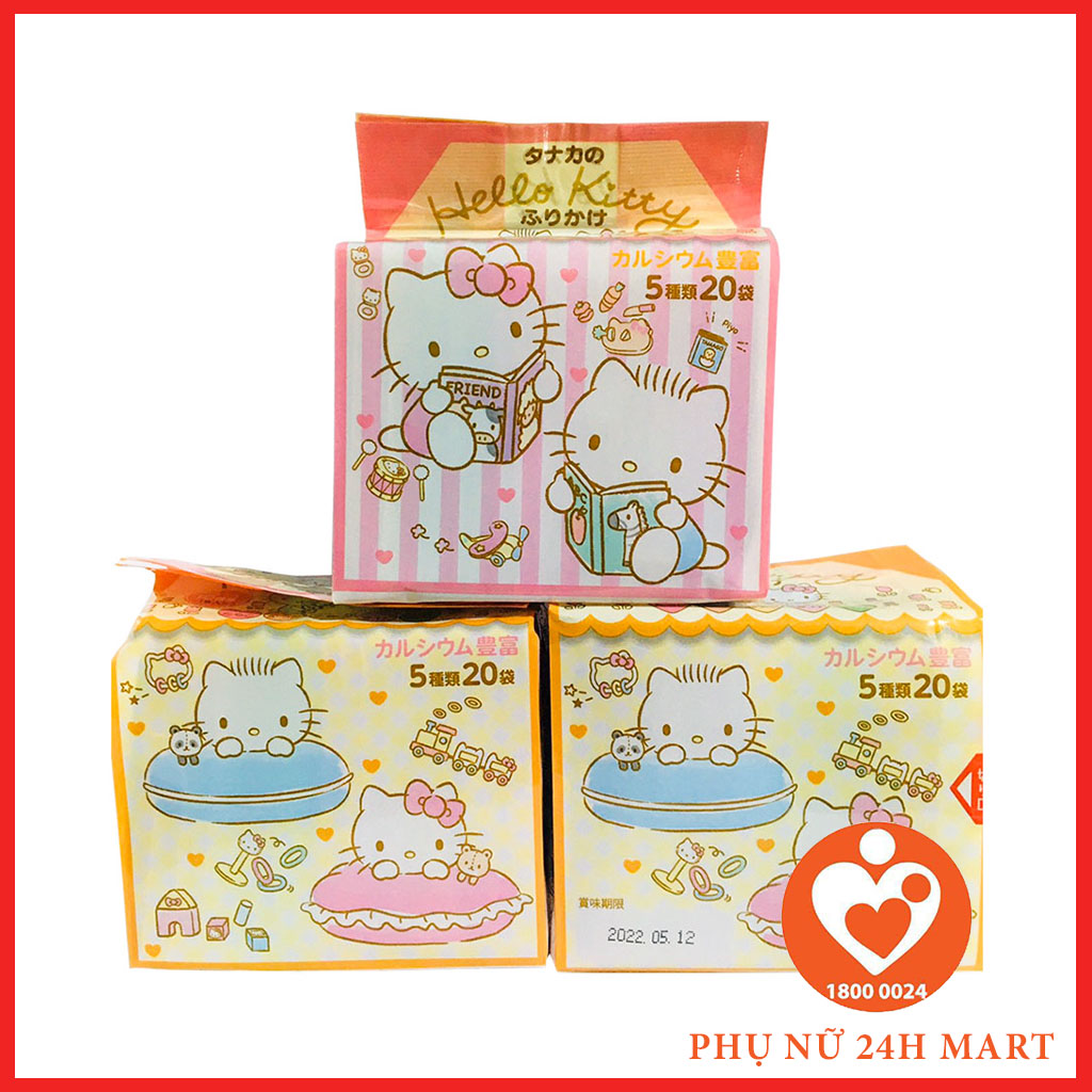 (Date T10/2024) Gia Vị Rắc Cơm Thập Cẩm Hello Kitty( 5g*20 gói) Nhật Bản