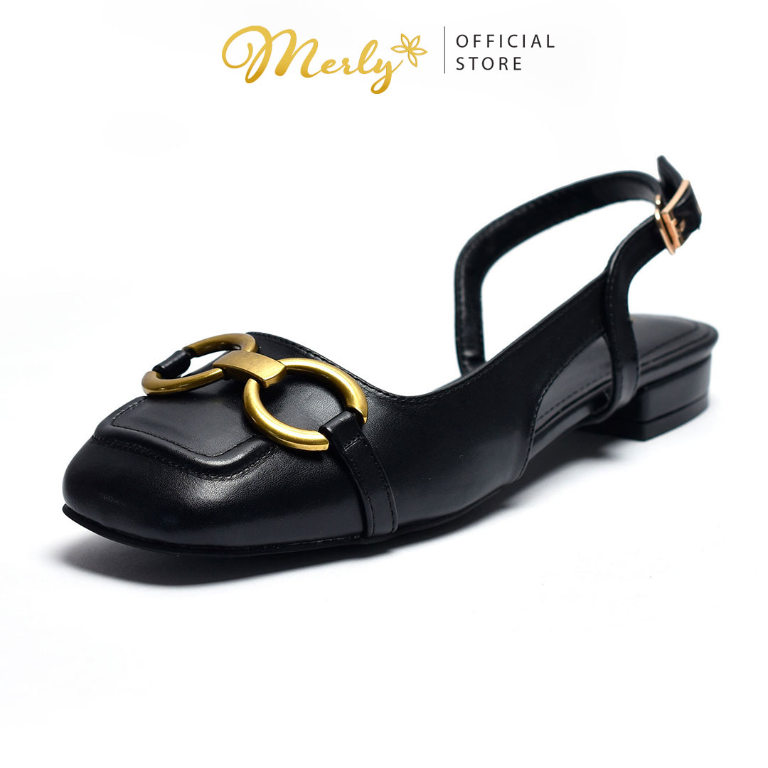 Giày sandal bệt nữ merly 1452, giày xăng đan bệt mũi vuông