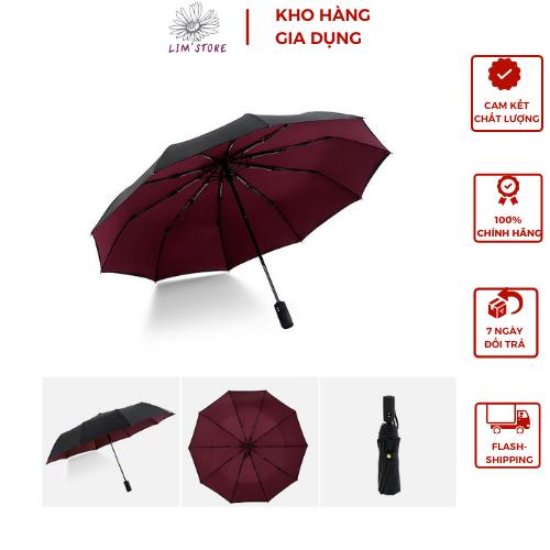 Ô dù tự động gấp mở 2 chiều xuất Nhật chất lượng cao, che mưa nắng nút tắt mở tự động cao cấp phiên bản mới