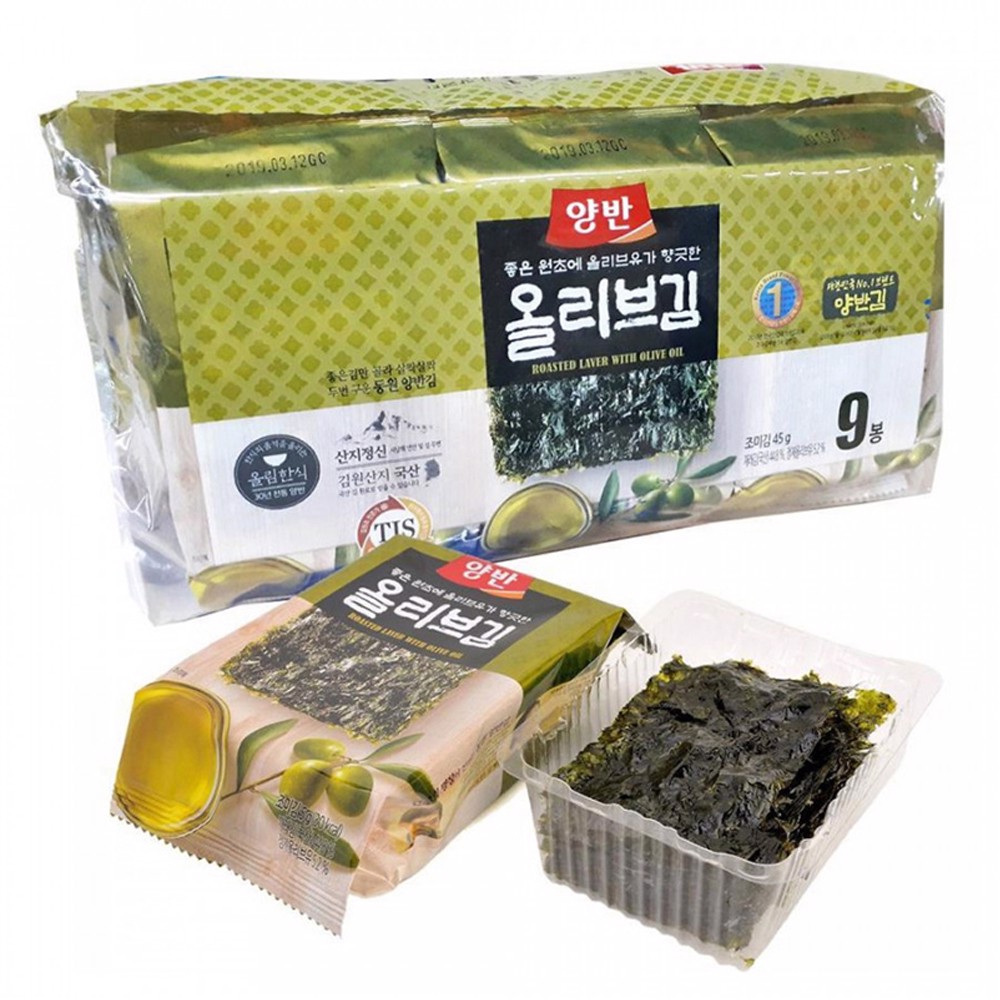 Lốc 3 gói rong biển ăn liền Godbawee Green Sonka 5gr