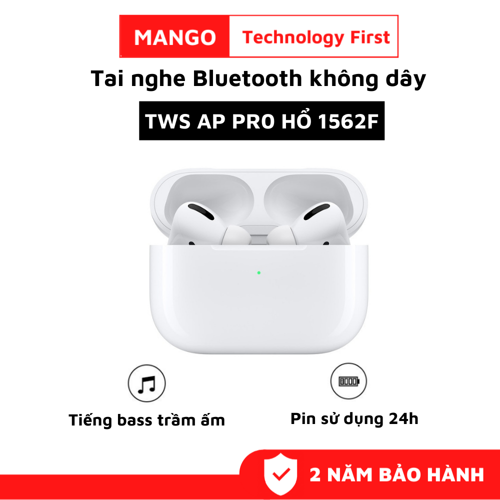 Tai Nghe Bluetooth Airpod Pro Hổ Vằn 1562F TWS VNA - Tai Nghe Nhét Tai Bass Mạnh - Pin 8H - Nghe Cực Hay Cực Đã - Chống Ồn - Xuyên Âm - Định Vị - Đổi Tên - Kháng Nước