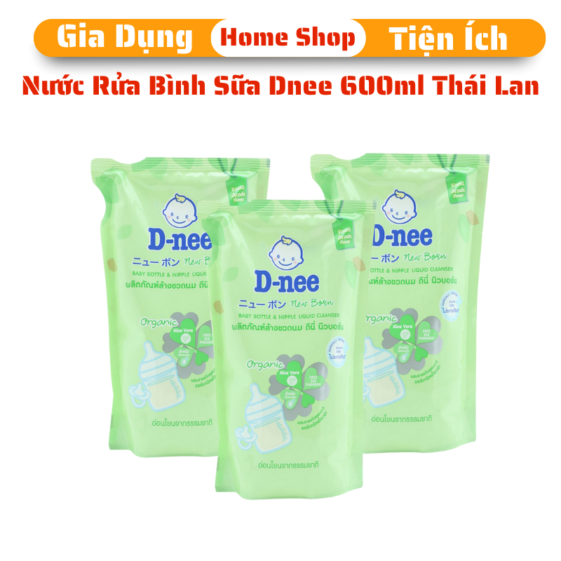 Combo 3 túi nước rửa bình Dnee 600ml Thái Lan