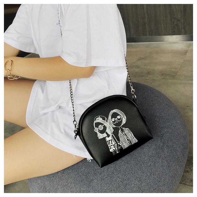 Túi đeo vai nữ phong cách Hàn Quốc trẻ trung (màu Đen) sale sập sàn