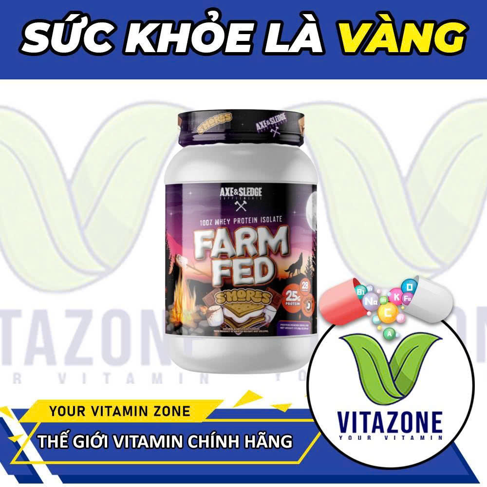 AXE & SLEDGE Farm Fed Whey - Công thức tinh lọc giúp hạn chế tối đa đầy hơi,