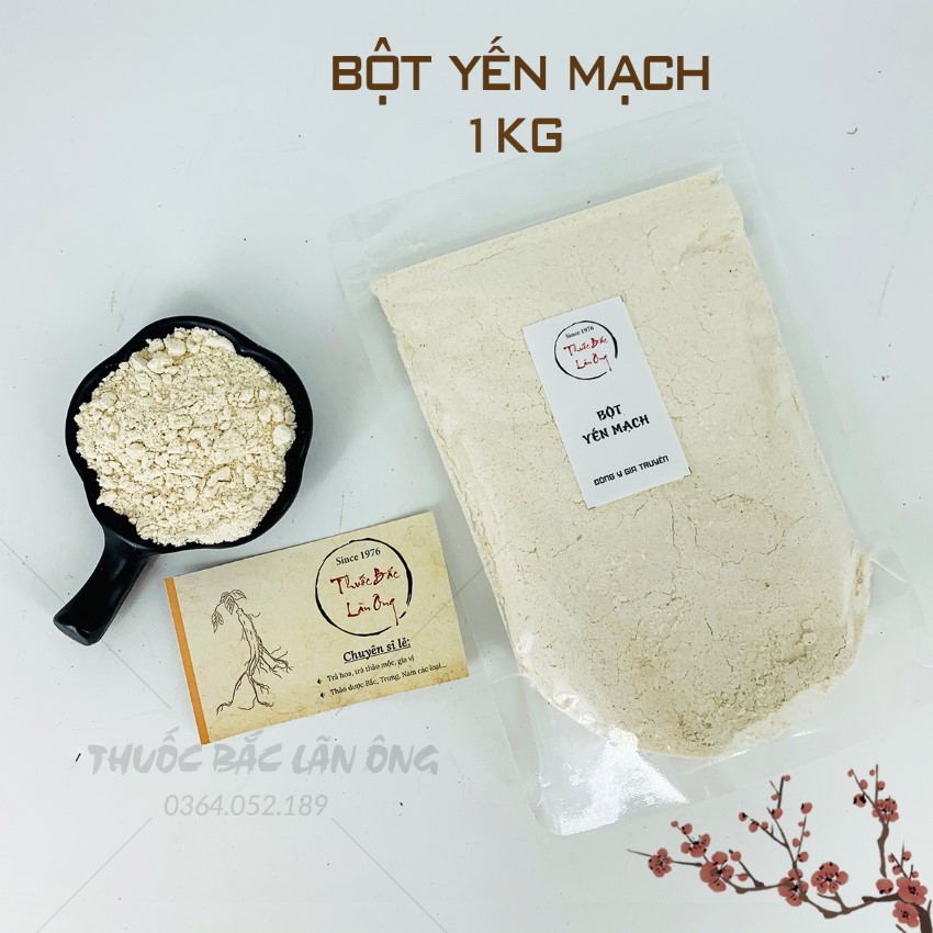 Bột Yến Mạch Nguyên Chất 1kg Dùng Đắp Mặt Hỗ Trợ Trị Mụn Giảm Cân