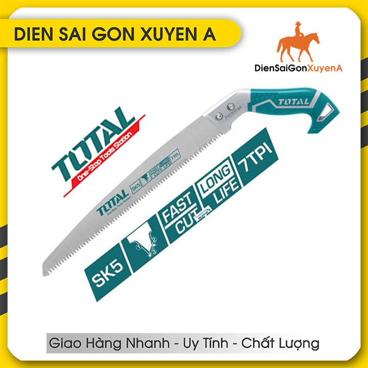 Cưa gỗ, cưa cành cầm tay lưỡi thẳng 300mm 12 inch 7tpi total tht5113006