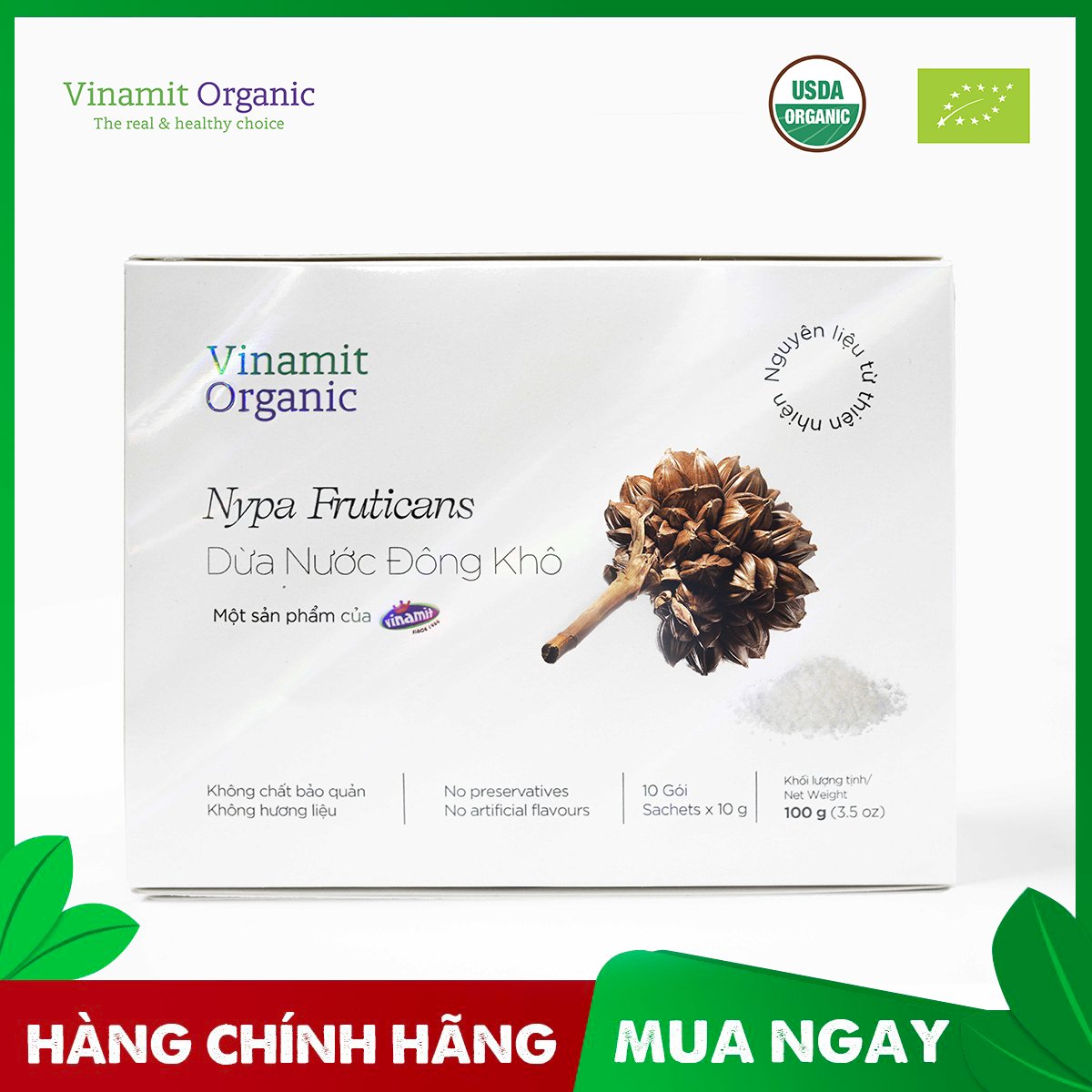 Dừa nước sấy đông khô hộp giấy 100g