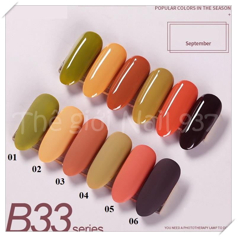 Sơn gel as chai đỏ mã b33 - 15ml - lẻ màu