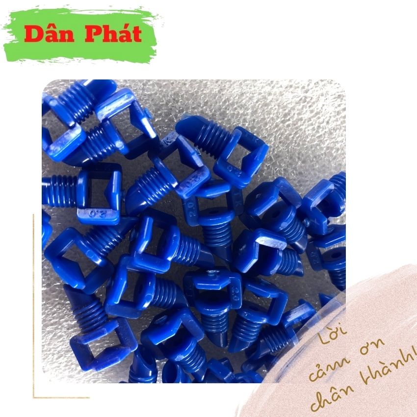 Bịch 200 Béc bọ 2.0 lục giác xanh dương tưới phun mưa DP8 tưới rau, cây ăn trái, hoa các loại