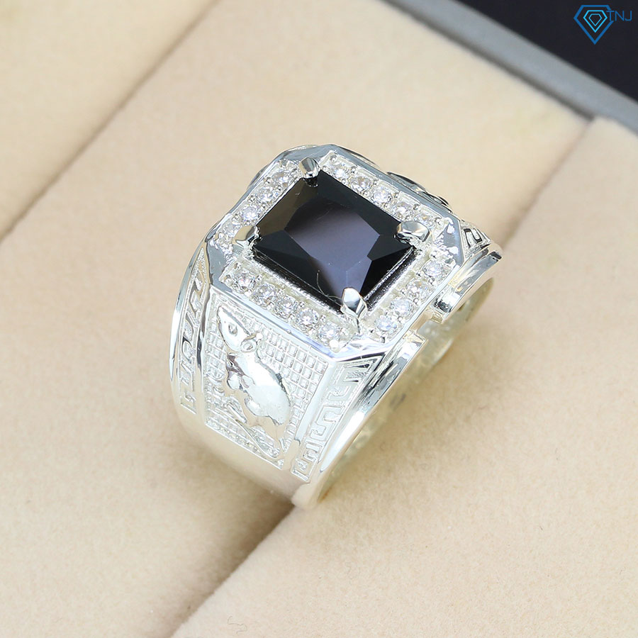 Nhẫn nam bạc 925 đính đá phong thuỷ tuổi tý NNA0300 - Trang sức TNJ