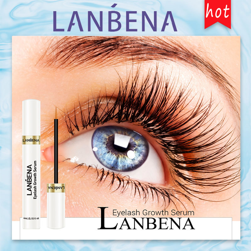 Lanbena Tinh Dầu Dưỡng Mi Giúp Mi Mọc Dài Cong Giảm Gãy Rụng Eyelashes Growth Essence