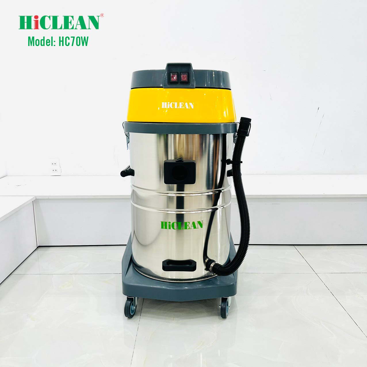 Máy hút bụi Hiclean hút bụi ướt/khô dung tích 70 lít công suất 2400w Hiclean HC70W