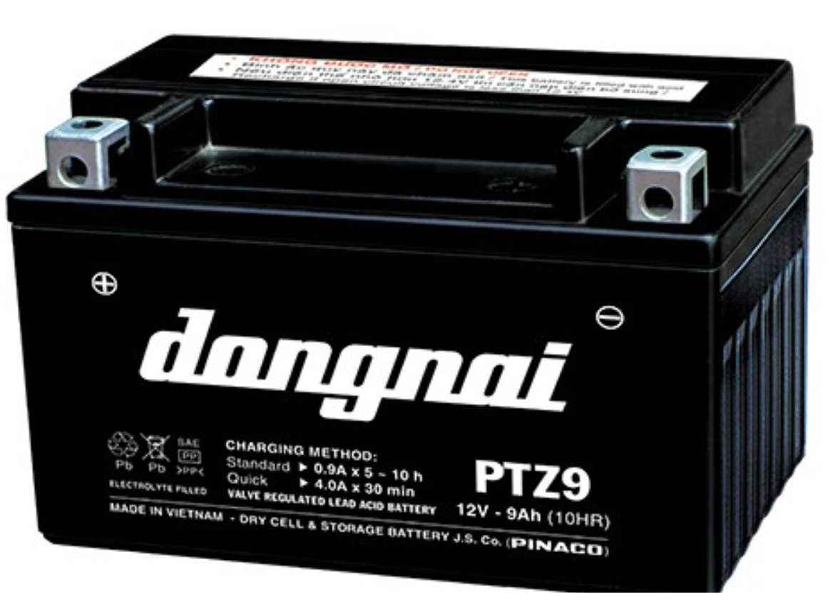 [HCM]PTZ9 ẮC QUY XE MÁY  KHÔ ĐỒNG NAI (12V-9AH)