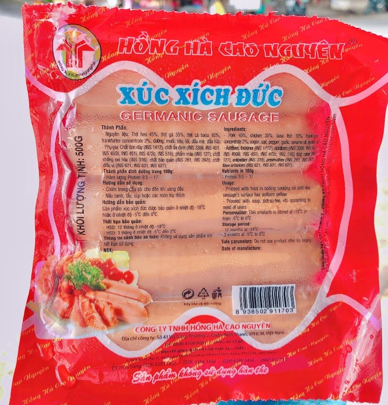 Hcm giao nhanh - xúc xích đức 1kg - chiên.