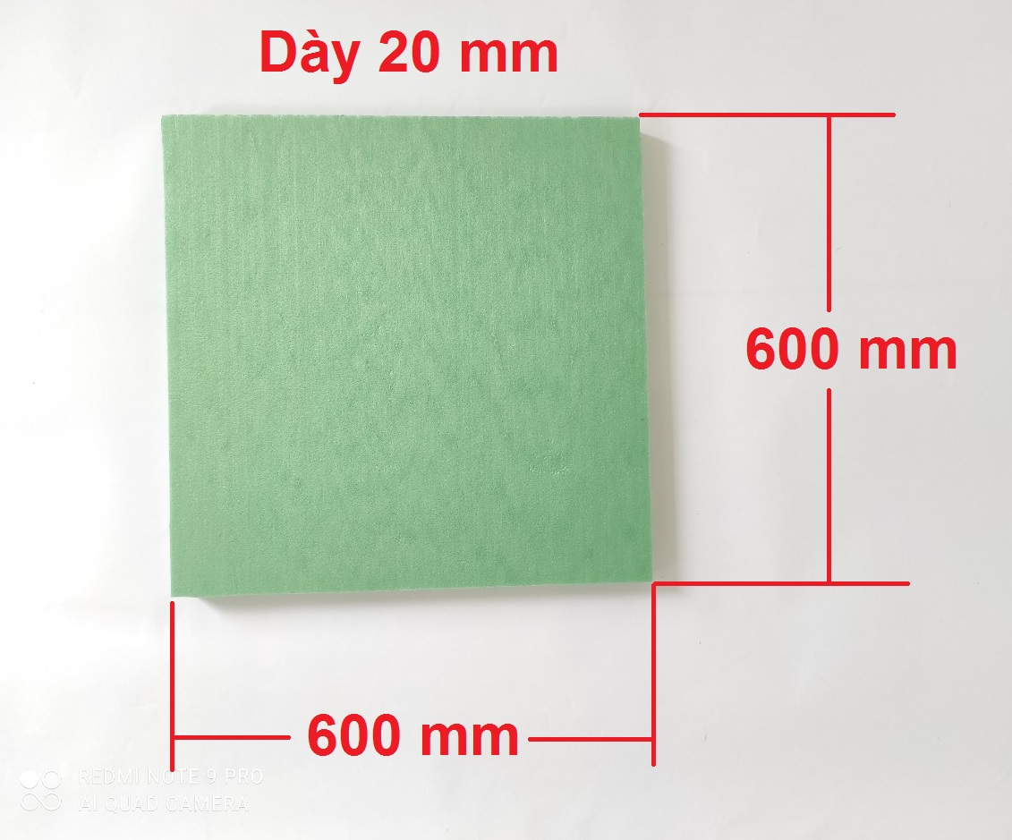 Xốp cách âm cách nhiệt chống nóng chống lạnh XPS dài 600 mm rộng 600 mm dày 20 mm