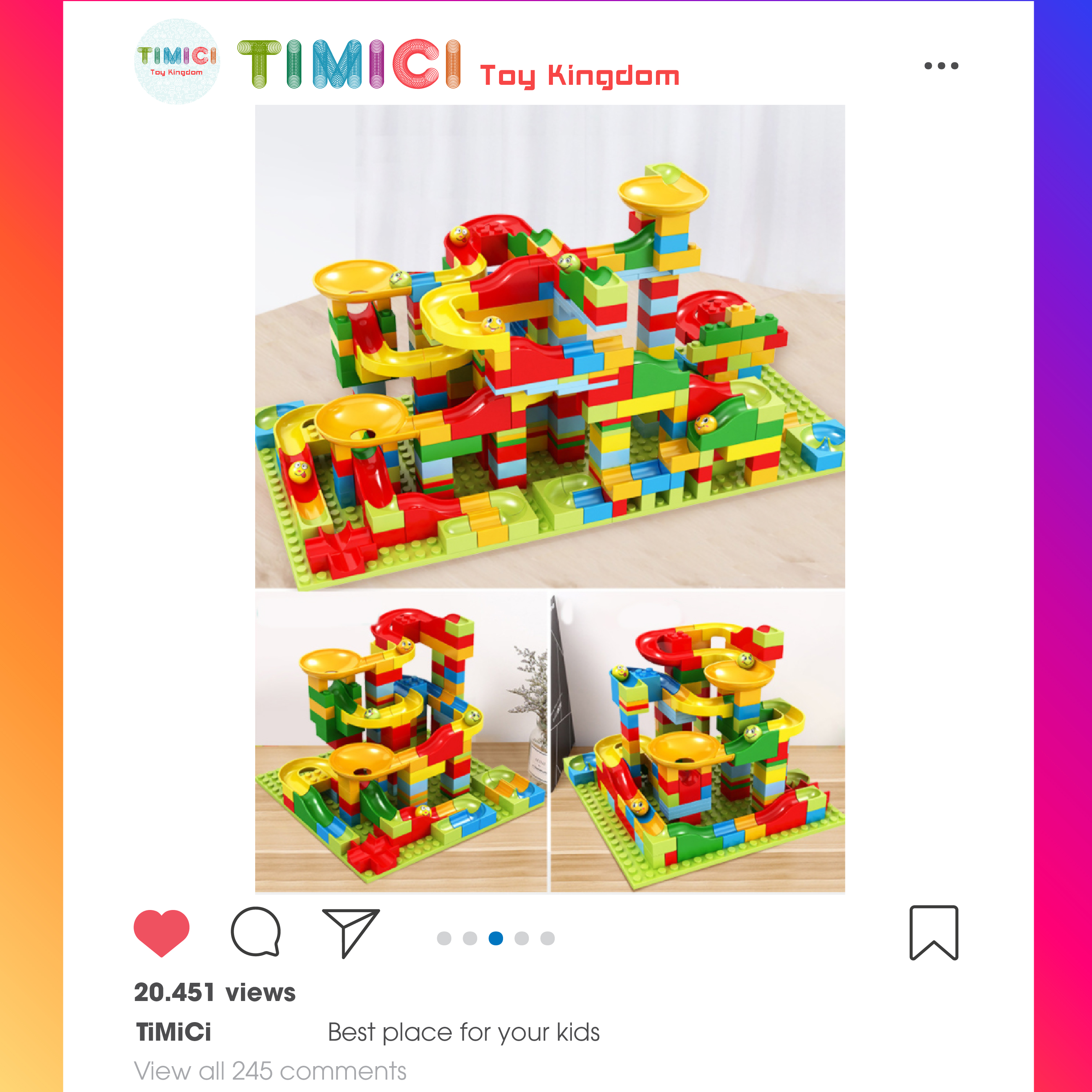 Đồ chơi xếp hình lắp ráp lego cầu trượt thả bi