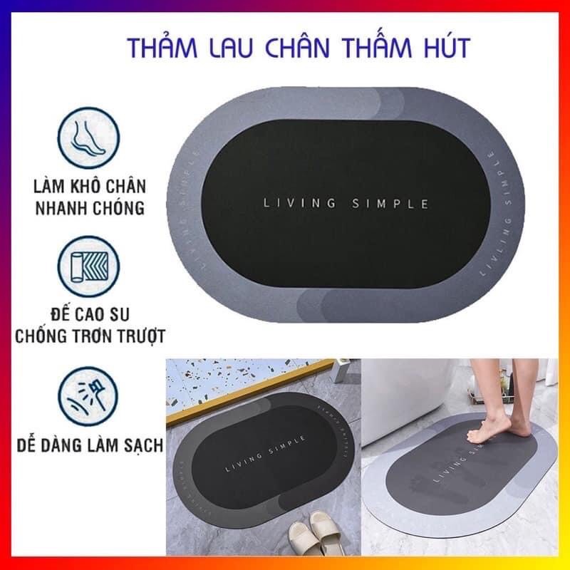 Thảm lau chân siêu thấm hút, thảm lau chân siêu mềm, siêu dày và siêu thấm hút chất liệu cao su