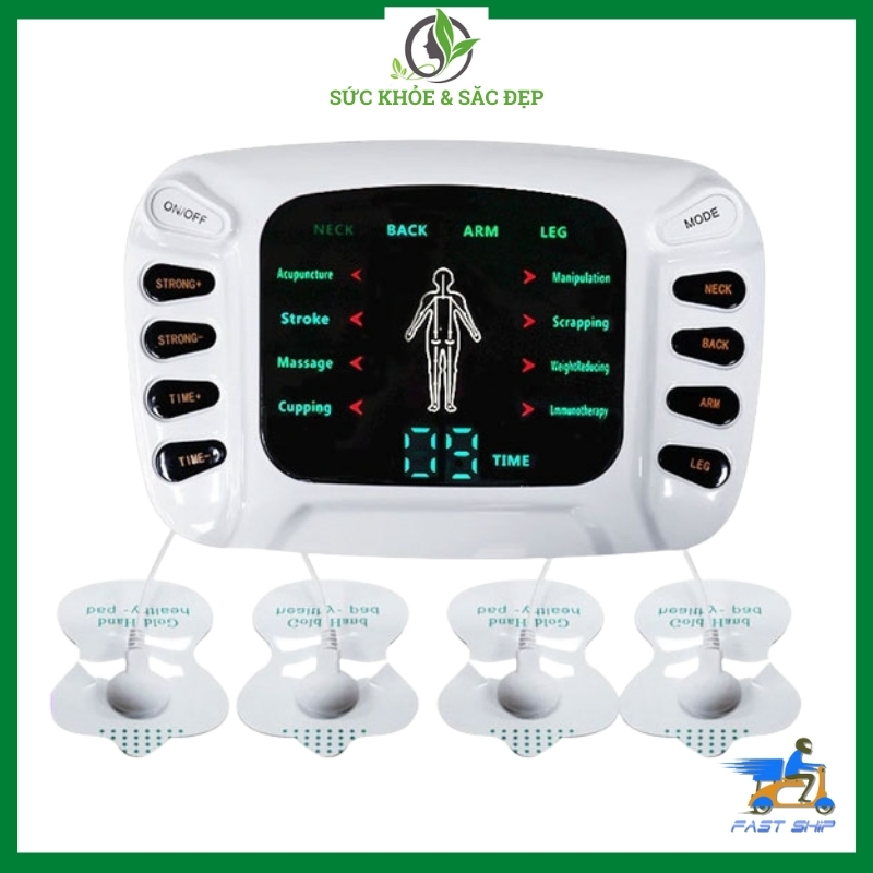 Máy massage xung điện trị liệu,máy điện xung trị liệu,máy xung điện 6 đầu ra,Giúp giảm đau nhức cơ thể,tăng lưu thông khí huyết