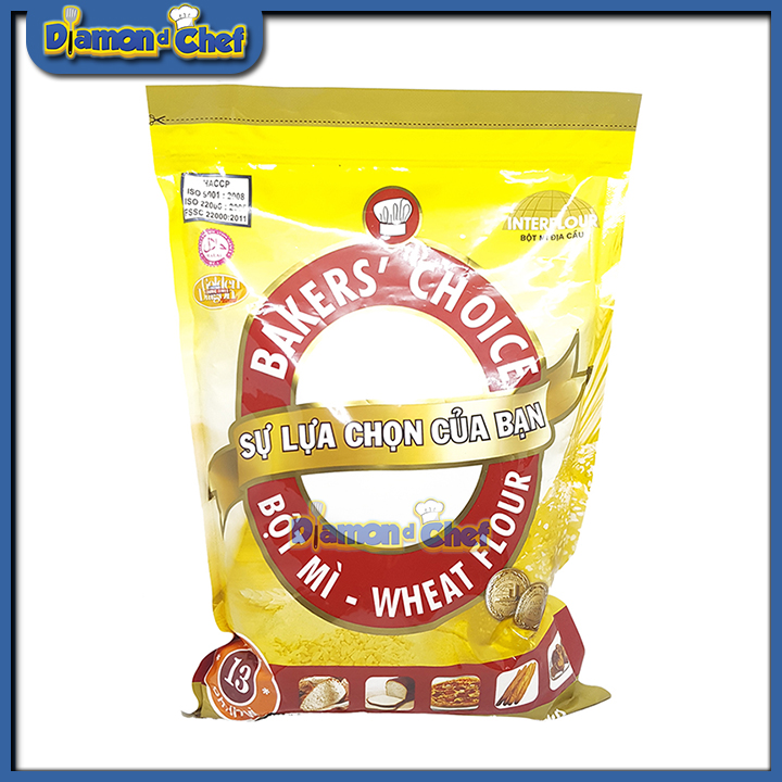 Bột mỳ Bakers’ Choice số 13 1kg làm bánh mì cao cấp, đế bánh pizza,, sandwich, bánh mì baguette, bánh croissants.
