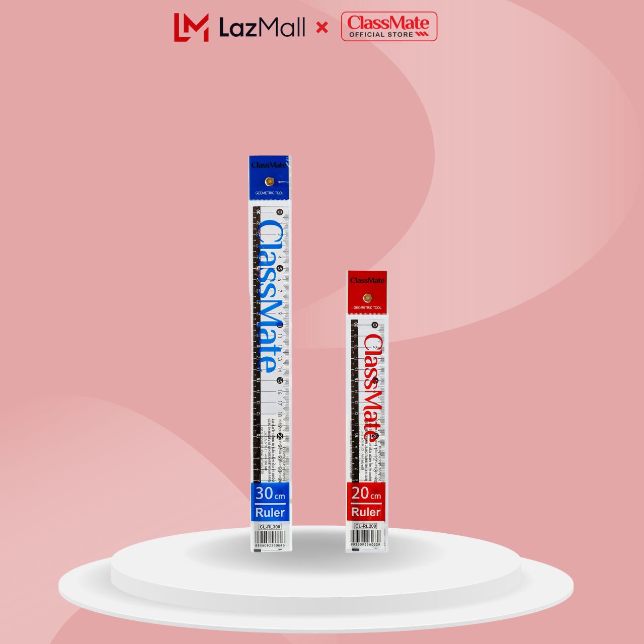Thước kẻ classmate 20cm/30cm chất liệu nhựa cao cấp cl-rl200/rl300