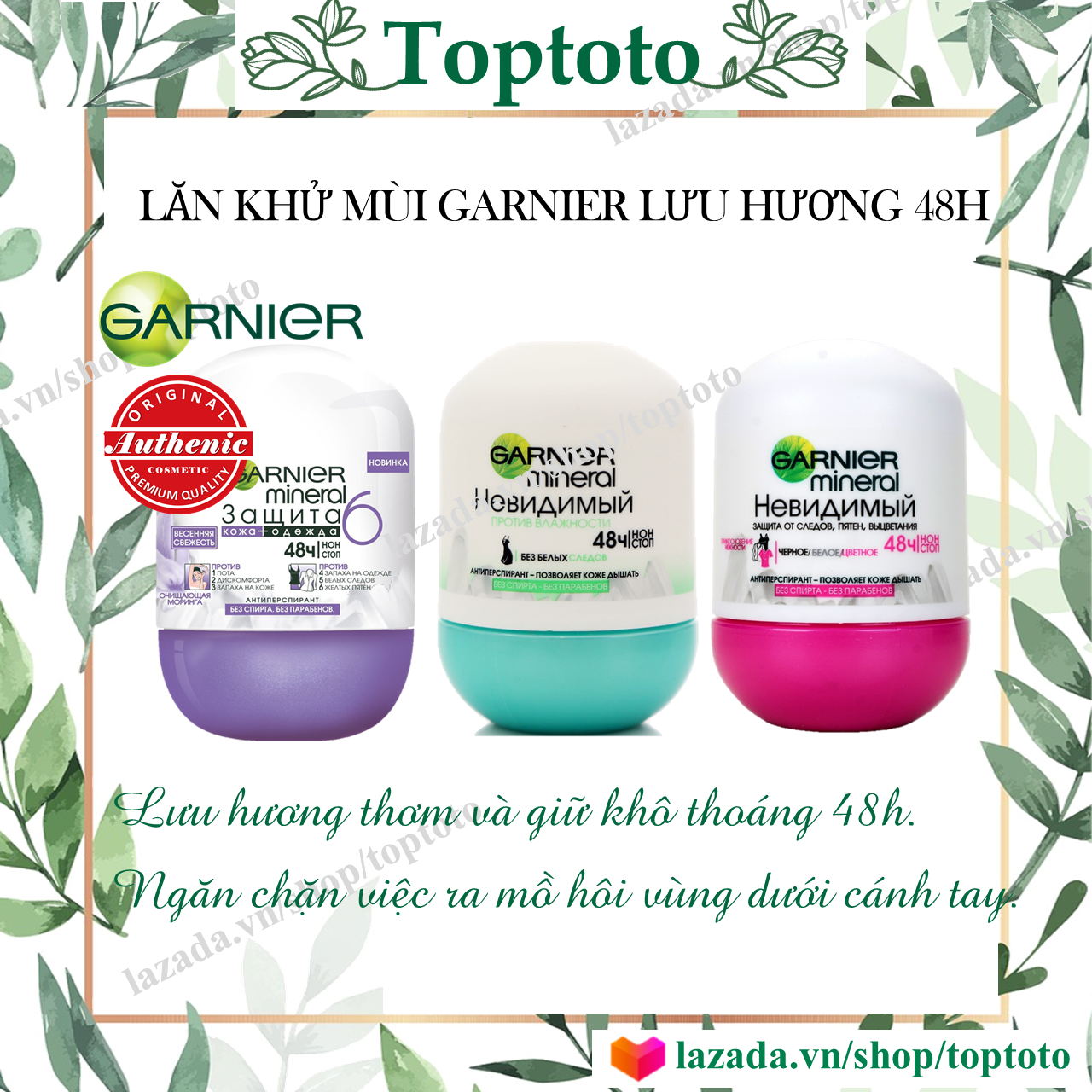 Lăn khử mùi diệt khuẩn Garnier