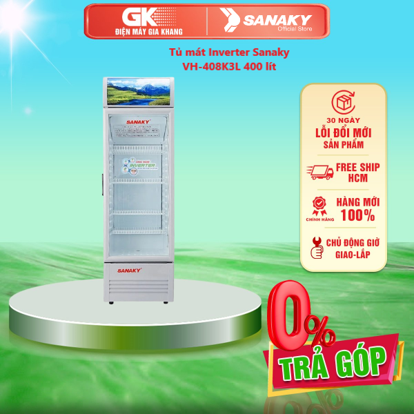 Tủ mát inverter sanaky vh-408k3l 400 lít - bảo hành 2 năm - giao toàn quốc