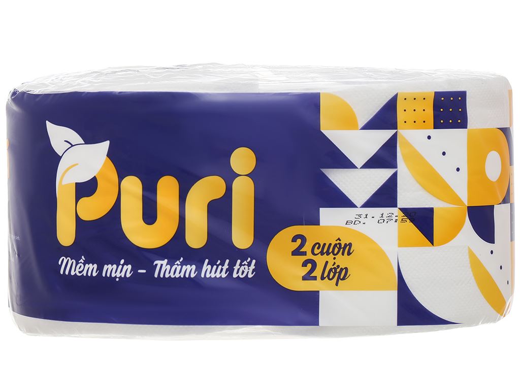 2 cuộn giấy vệ sinh Puri 2 lớp