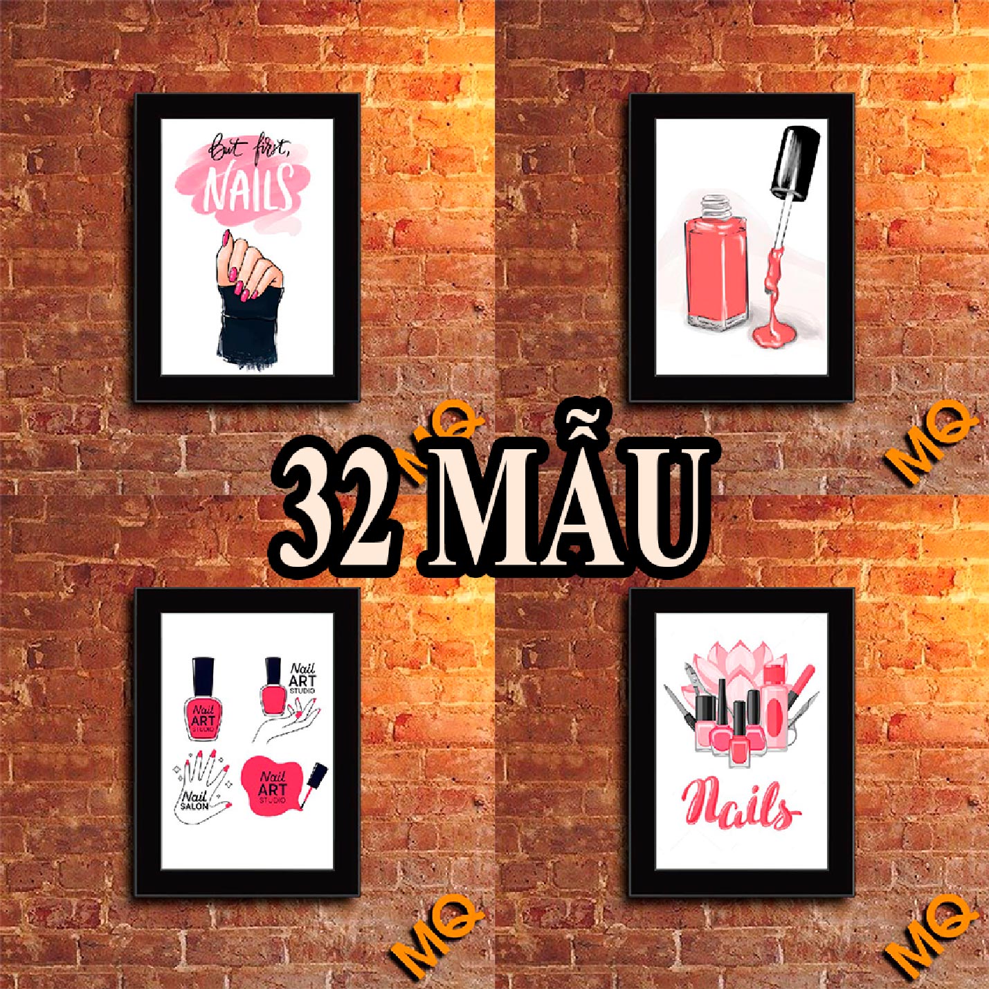 20 Mẫu Tranh Nail Trang Trí Tiệm Nail - Phong Cách Nail Art - Tranh trang trí tiệm nail