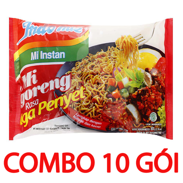 Mì Indomie Vị Sườn Cay Mỳ Indo 10 gói 80g