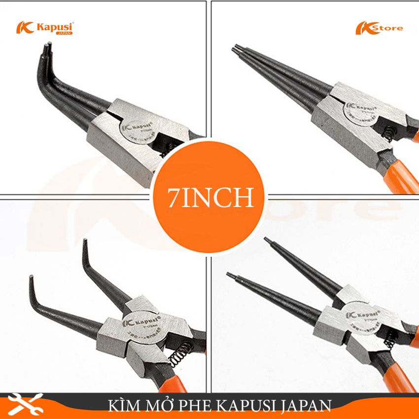 TỔNG HỢP CÁC MẪU KÌM MỞ PHE KAPUSI JAPAN 7INCH/175MM,KÌM MỞ PHE NGOÀI MŨI THẲNG, KÌM MỞ PHE TRONG MŨI THẲNG, KÌM MỞ PHE NGOÀI MŨI CONG, KÌM MỞ PHE TRONG MŨI CONG