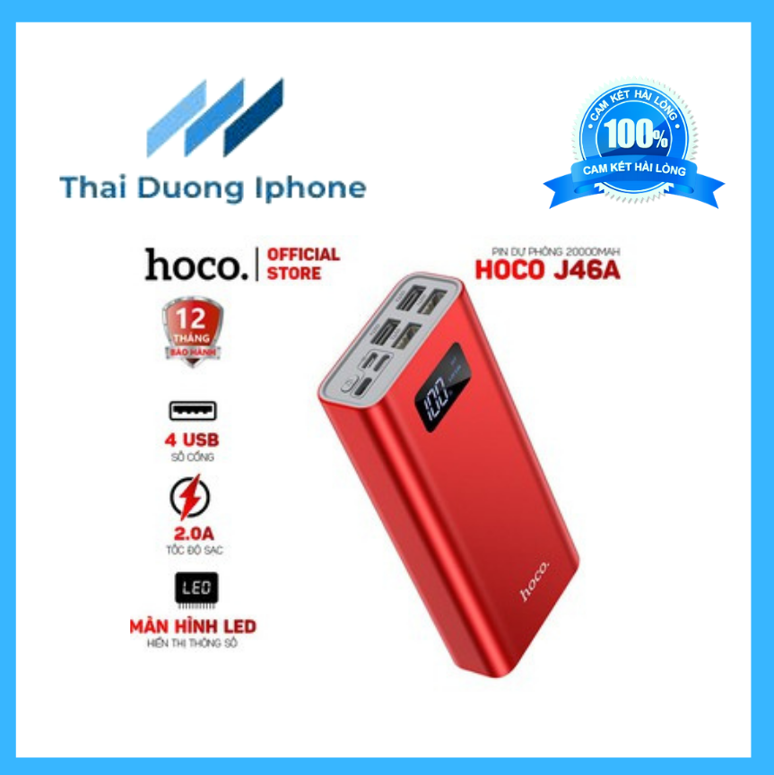 PIN SẠC DỰ PHÒNG HOCO J46 J46A 10000MAH 20000MAH
