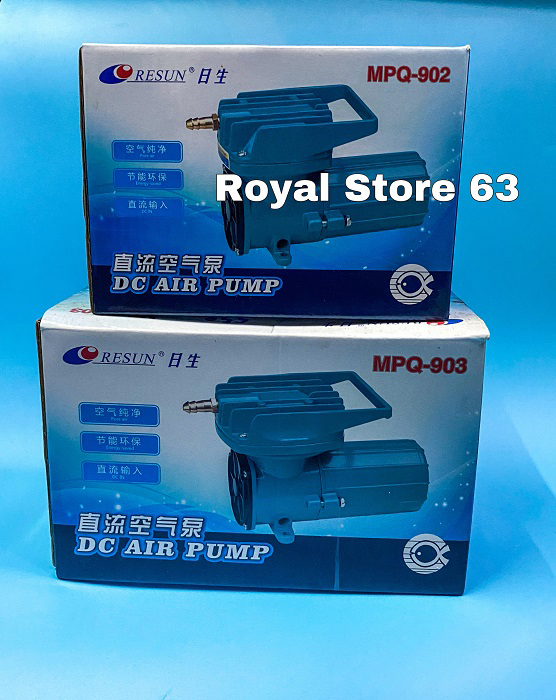 Resun Mpq 902 Mpq 903 máy tạo oxy bằng bình Ắc quy 12v cho bể cá