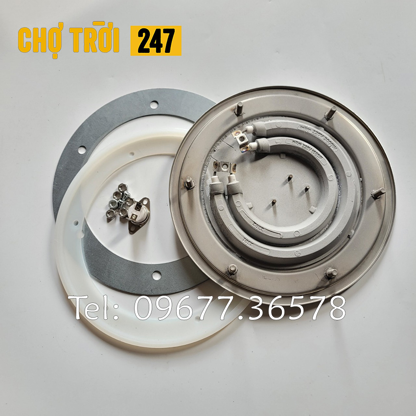 Mâm nhiệt, đĩa nhiệt nồi phở, nồi hơi đường kính phi 18mm điện áp 220v công suất 2500W/3000W
