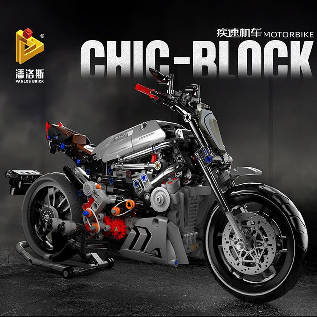 Đồ chơi lắp ráp mô hình technic xe moto ducati cich brick motorbike devil rapid 672002