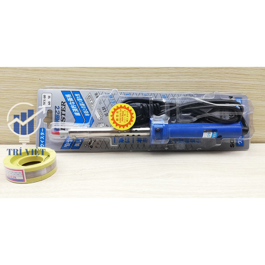 Mỏ hàn chì 60w nhật cán nhựa + tặng kèm chì hàn