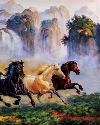 tranh mã đáo thành công, tranh sơn dầu , tranh treo tường