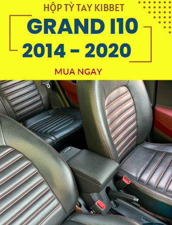 Hộp tỳ tay Hyundai I10 2014 - 2020 - Kibbet - Không khoan bắt vít - Loại 1490