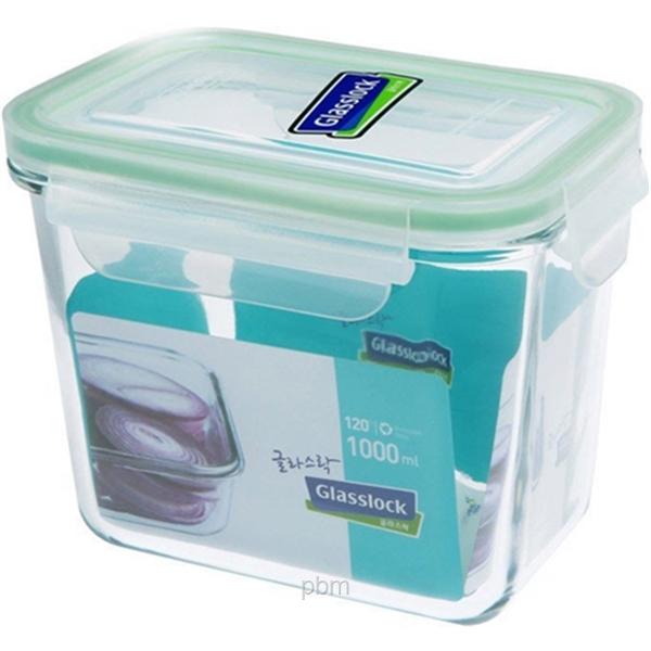 Hộp thủy tinh cường lực hình chữ nhật cao 1020ml, kin hơi, tiện dụng  - Made in Korea