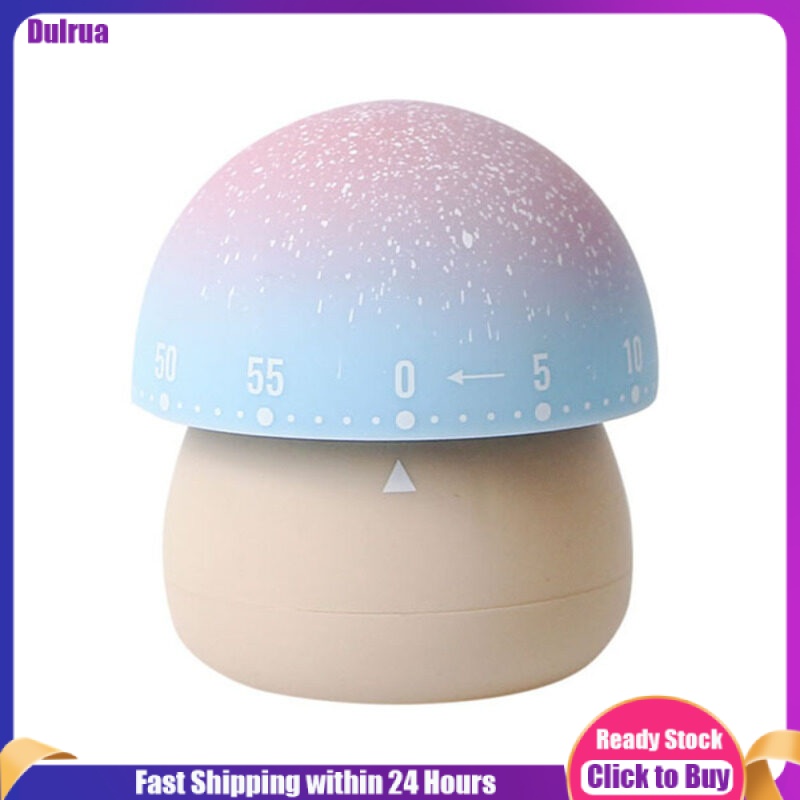 Dulrua thiết kế nấm hẹn giờ nhựa đồng hồ hẹn giờ cơ thiết bị hẹn giờ nấu ăn đồng hồ hẹn giờ cơ phim hoạt hình bộ đo lường cho nhà bếp nhà nhà hàng