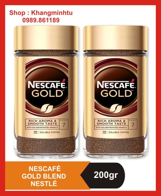 Combo 2 hũ Cà Phê Arabica nguyên chất hoà tan Nescafé Gold Blend 200gram - Nestlé