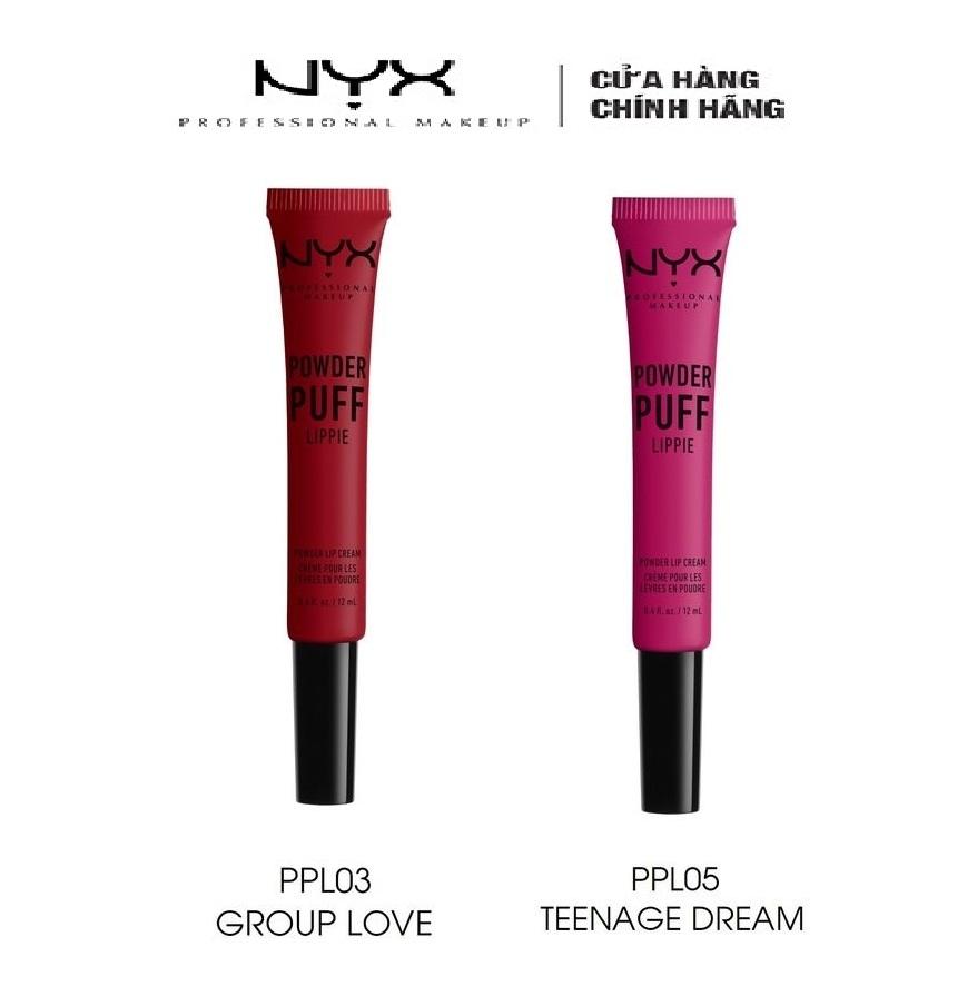 Son môi kem nyx professional makeup powder puff lippie powder lip cream